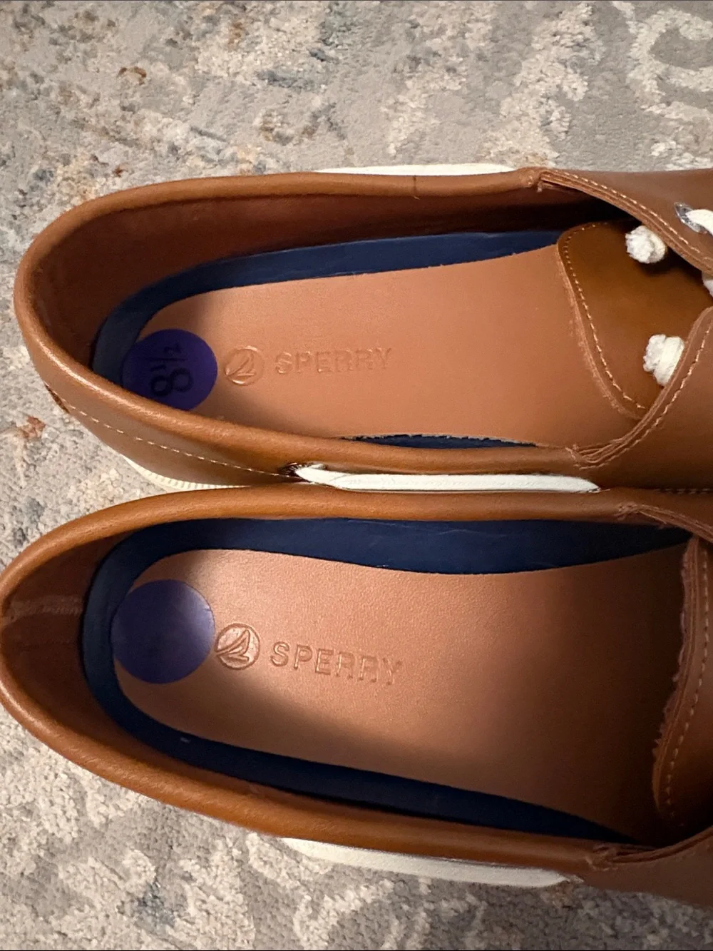 Like- new Sperry leather “LunaBoat” Shoes ,Tan Leather Lace-Up READ for size
